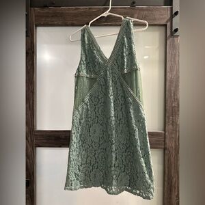Francesca's Collections Sage Lace Dress